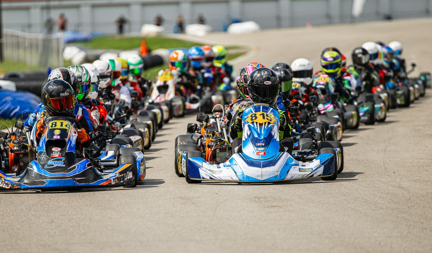 Jett Price Racing, kart #815, lined up with the field before the green flag